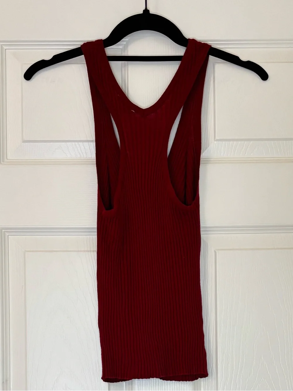 Free People Intimately Button Down Ribbed V Neck Racerback Tank Top - Picture 2 of 6